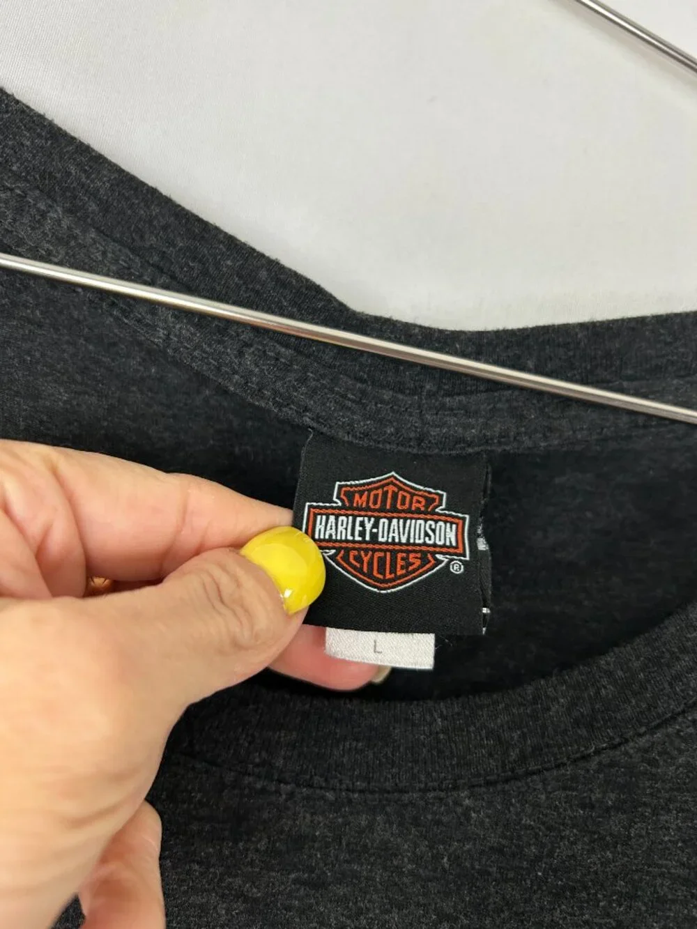 Harley Davidson Rhinestone Lynchburg T shirt L Gray